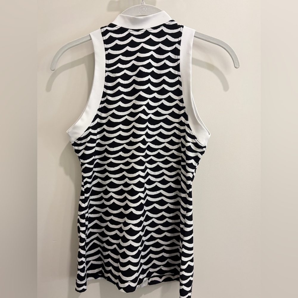 Seafolly Australia Zip Front Rash Guard Swim Vest – Tidal Wave- Size S 🌊🖤🤍 - Picture 7 of 9